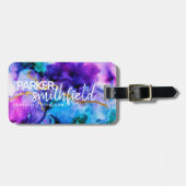 Lila Goldfarbe Gepäckanhänger (Vorderseite horizontal)