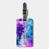 Lila Goldfarbe Gepäckanhänger (Vorderseite vertikal)