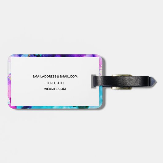 Lila Goldfarbe Gepäckanhänger (Rückseite horizontal)