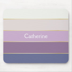 Lila goldfarbene Sommerfarbenblöcke Mousepad