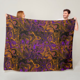 Lila Goldfeuerstein Fleecedecke