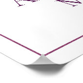 Lila Goldflora 18x24 Willkommen bei der Hochzeit Poster (Ecke)