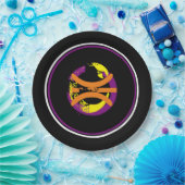 Lila/goldgelb/schwarz Basketball 9" Teller (Party)