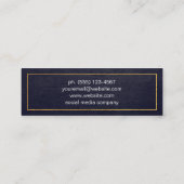 Lila Goldgrenze Mini Visitenkarte (Rückseite)