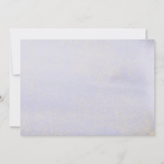 Lila Goldhochzeit speichert das Datum der Einladun Save The Date (Rückseite)