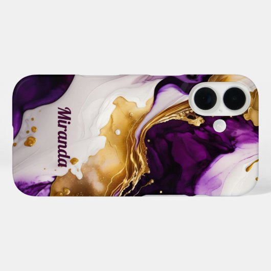 Lila Goldinfusion Case-Mate iPhone Hülle (Rückseite (Horizontal))