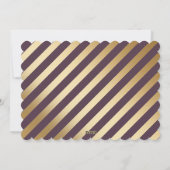 Lila Goldkalligraphie Frohe Weihnachten (Rückseite)