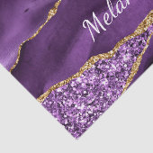 Lila Goldkarton mit Individuelle Name Seidenpapier (Ausschnitt)