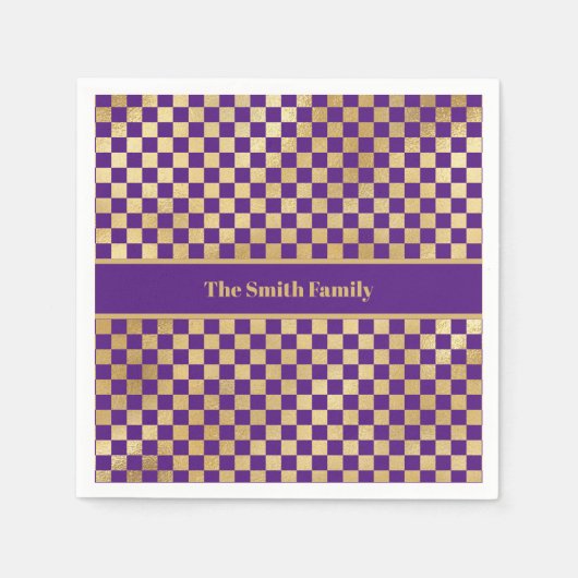 Lila Goldkarton Napkin Serviette (Vorderseite)
