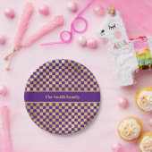 Lila Goldkarton Pappteller (Party)