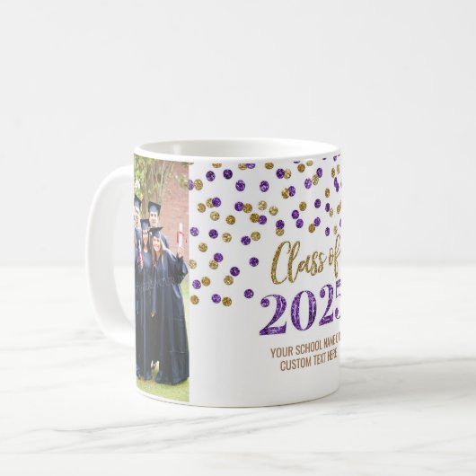 Lila Goldklasse 2025 Kaffee-Tasse Kaffeetasse (Vorderseite Links)