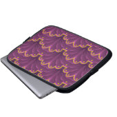 Lila-Goldlaptop-Hülse Laptopschutzhülle (Vorne Knopf)