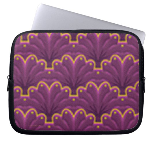 Lila-Goldlaptop-Hülse Laptopschutzhülle (Vorderseite)