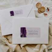 Lila Goldlavender Wedding RSVP-Selbstadresse Adressaufkleber