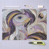 Lila Goldlavender White Peacock Seidenpapier (Handwerk)