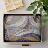 Lila Goldlavender White Peacock Seidenpapier (Geschenk)