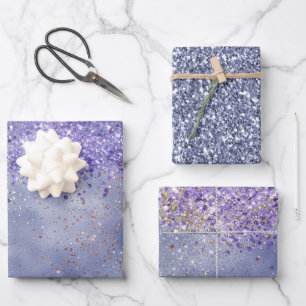 Lila Goldmakel Geschenkpapier Set