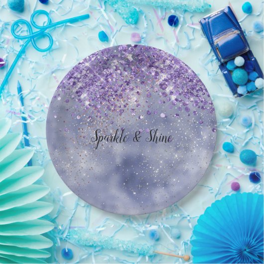 Lila Goldmakel Pappteller (Party)