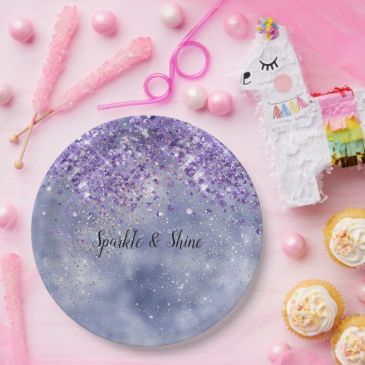 Lila Goldmakel Pappteller (Party)