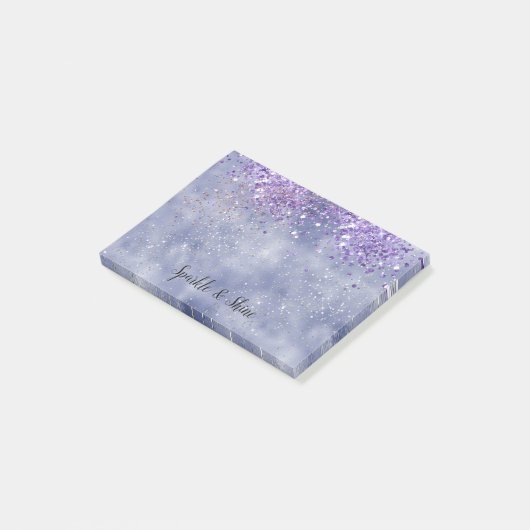 Lila Goldmakel Post-it Klebezettel (angewinkelt)