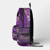 Lila Goldmarbor - Ihr Name-Backpack Bedruckter Rucksack (Rechts)