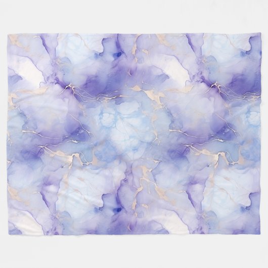 Lila Goldmarmor Fleecedecke (Vorderseite (Horizontal))
