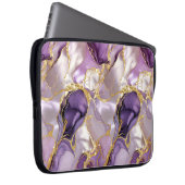 Lila Goldmarmor Laptop Hülle Luxus Case (Vorne Rechts)