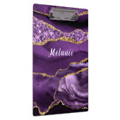 Lila Goldmarmorplatte mit Individuelle Name Klemmbrett (Rechts)