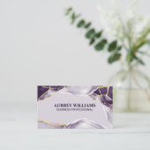 Lila Goldmarmorstein Visitenkarte (Stehend Vorderseite)