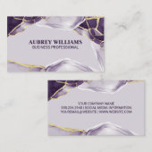 Lila Goldmarmorstein Visitenkarte (Vorne/Hinten)