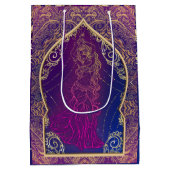 Lila- & Goldmarokkanisches Arabisches Bauchfisch-T Mittlere Geschenktüte (Rückseite)