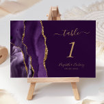 Lila Goldmedaille<br><div class="desc">Der links Rand dieser eleganten, modernen Hochzeitskarte mit einer lila Aquarellgrenze, die mit Imitaten vergoldetem Glitzer bestickt ist. Der anpassbare Text kombiniert goldfarbene Handschriften mit kursiven und kopperplate-Schriftart auf einem reichhaltigen Pflaumenhintergrund.</div>