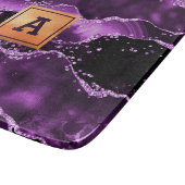 Lila Goldmedaille aus Marmor Schneidebrett (Ecke)