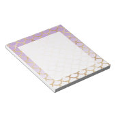 Lila Goldmedaille Skala Glitzer Effekt Notizblock (angewinkelt)