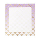 Lila Goldmedaille Skala Glitzer Effekt Notizblock (Vorderseite)