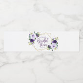 Lila Goldmedaille Wasserflaschenetikett (Einzelnes Label)