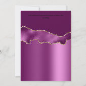 Lila Goldmeer Seepferd schimmert Muschelkorallenme Einladung (Rückseite)