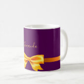 Lila Goldname Kaffeetasse (VorderseiteRechts)