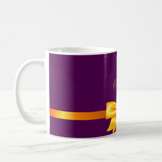 Lila Goldname Kaffeetasse (Links)