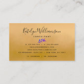 Lila Goldpalme Visitenkarte (Rückseite)