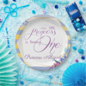 Lila Goldprinzessin Geburtstag Pappteller (Party)