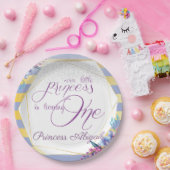 Lila Goldprinzessin Geburtstag Pappteller (Party)