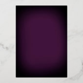 Lila Goldrevier Tiara Quinceanera Fossilienfisch Folieneinladung (Rückseite)