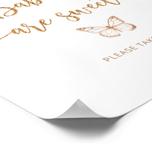 Lila Goldschmetterling in Wasserfarbe Babys sind s Poster (Ecke)