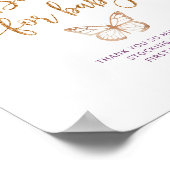 Lila Goldschmetterling mit Wasserfarbe Bücher für Poster (Ecke)