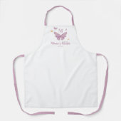 Lila Goldschmetterlinge für die Monogramm-Mama Schürze (Vorderseite)