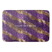 Lila Goldsparkle-Glitzer Badematte (Vorderseite)