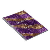 Lila Goldsparkle-Glitzer Notizblock (Rechte Seite)