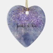 Lila Goldsparkle Keramik Ornament (Rechts)