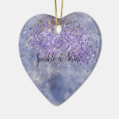 Lila Goldsparkle Keramik Ornament (Links)